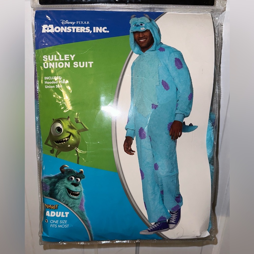 One size sulley monsters inc costume fits loose can fit up to 2x